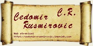 Čedomir Rusmirović vizit kartica